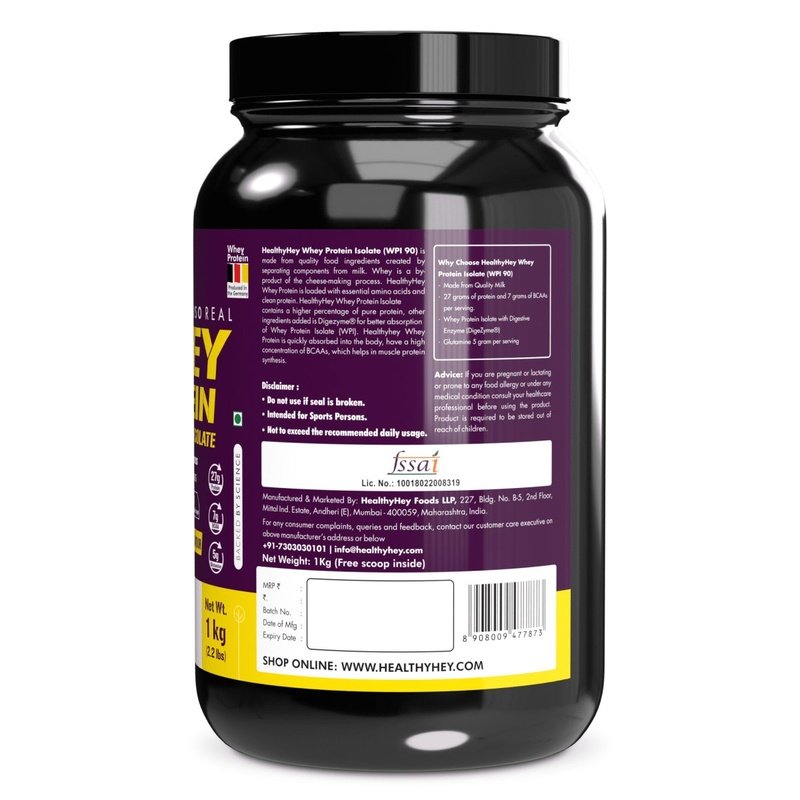 ISO Whey Protein - ISOReal - Sourced from Germany - 90% Protein - HealthyHey Nutrition