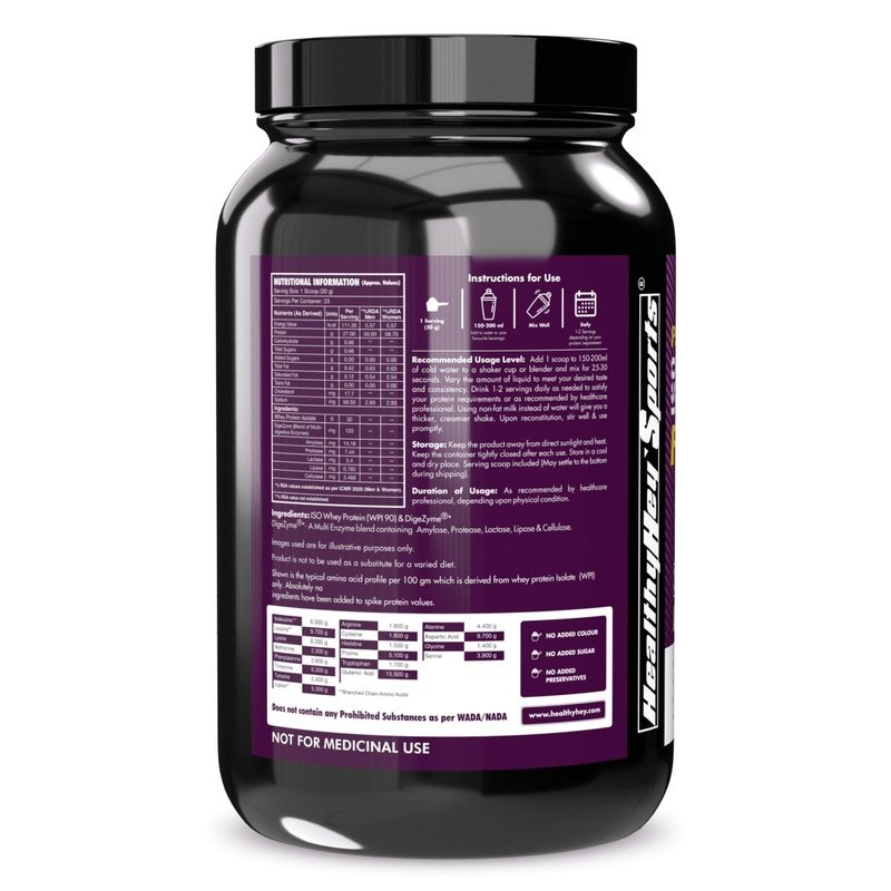 ISO Whey Protein - ISOReal - Sourced from Germany - 90% Protein - HealthyHey Nutrition