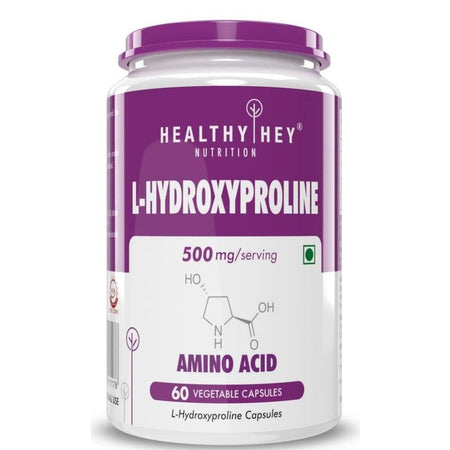 L-Hydroxyproline Aminos - 500mg | 60 Vegetable Capsules - HealthyHey Nutrition